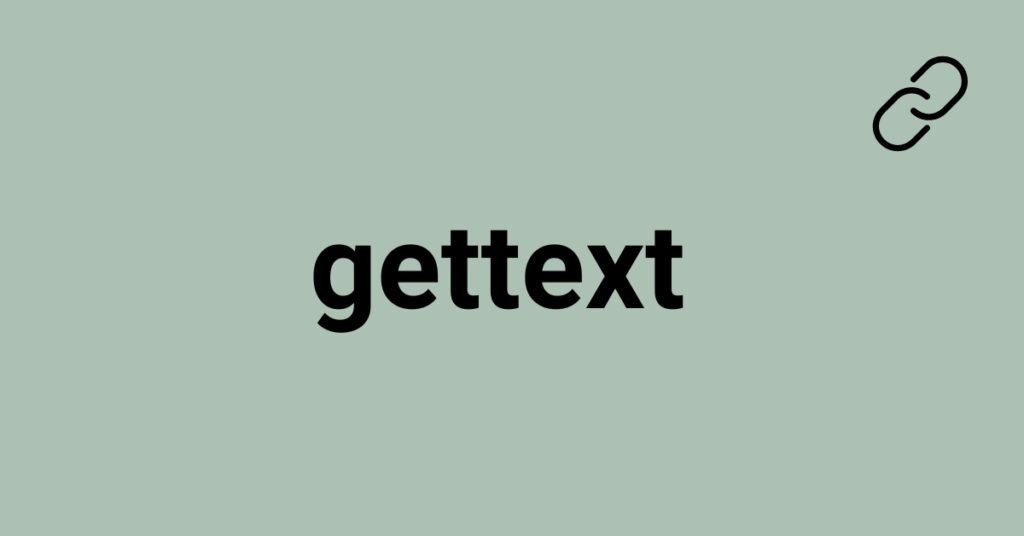 How To Use gettext For Hyperlinks